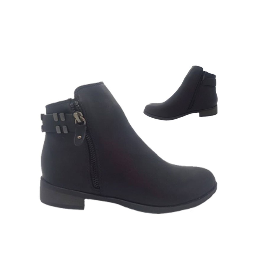 Women Cherry | Ladies Boots Cherry Warm Or Zip Up Ankle Boot Heel 6-10 Comfy Shoe