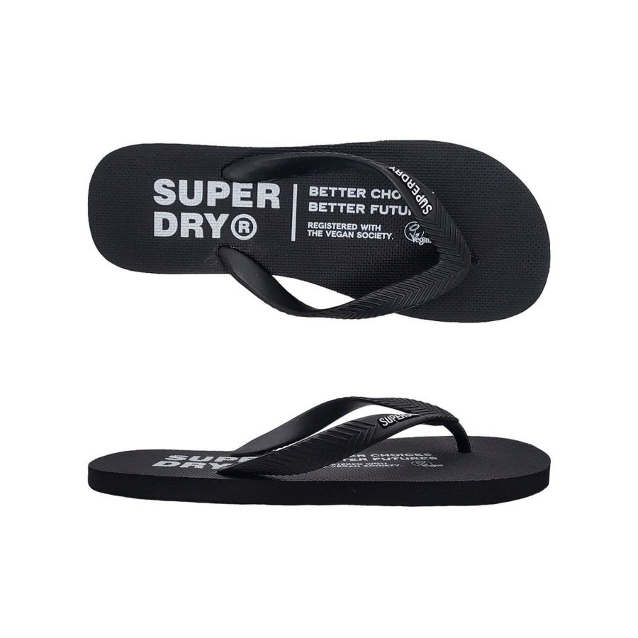 Men Superdry | Superdry Studios Vegan Flip Flop Mens Thongs Slip On Soft Classic 3 Plug