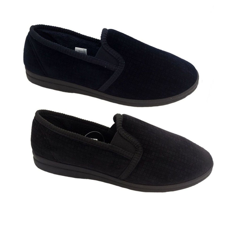 Men Grosby | Mens Slippers Grosby Arthur Or Slip On With Elastic New Sizes 6-12