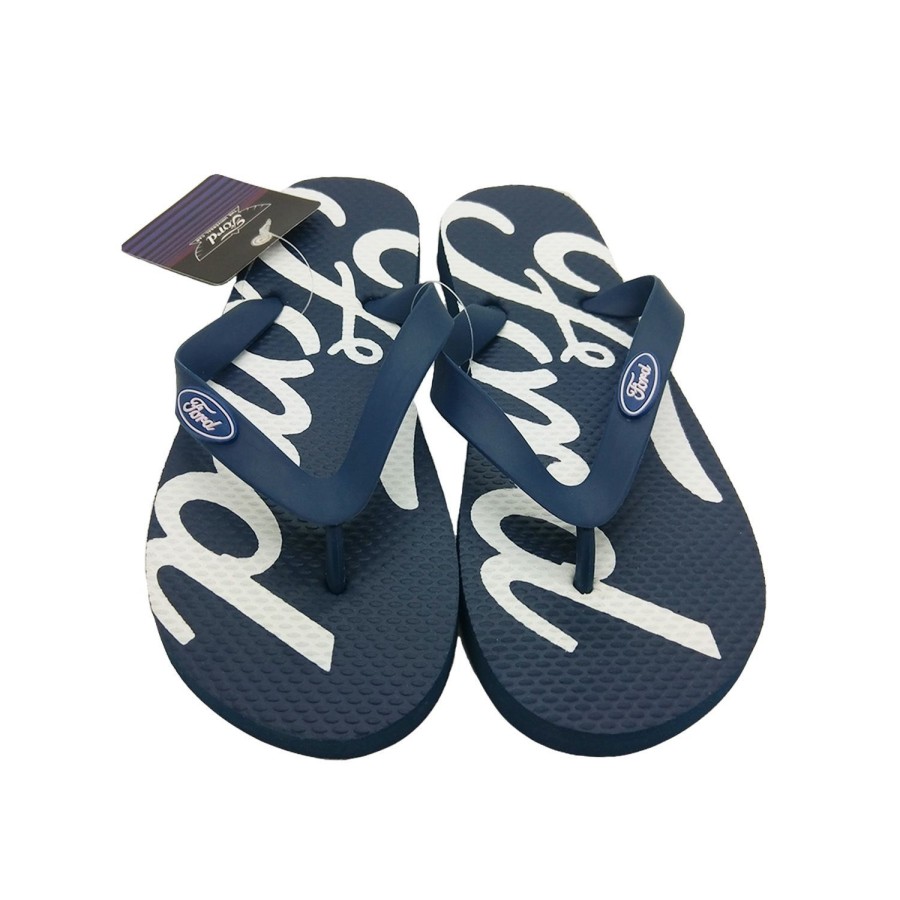 Men Ford | Mens Shoes Ford Thongs Slip On Flip Flops Traditional Ford S-Xl Blue