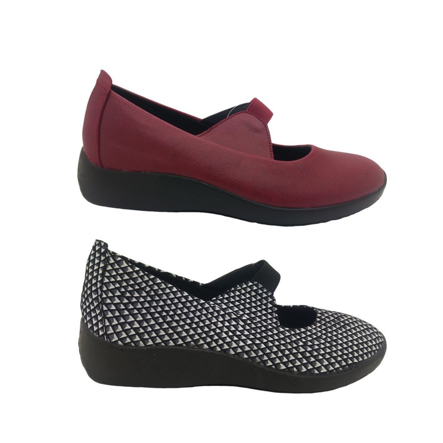 Women Bellissimo | Bellissimo Ivonne Ladies Shoes Work Shoe Slip On Elastic Super Light Wedge