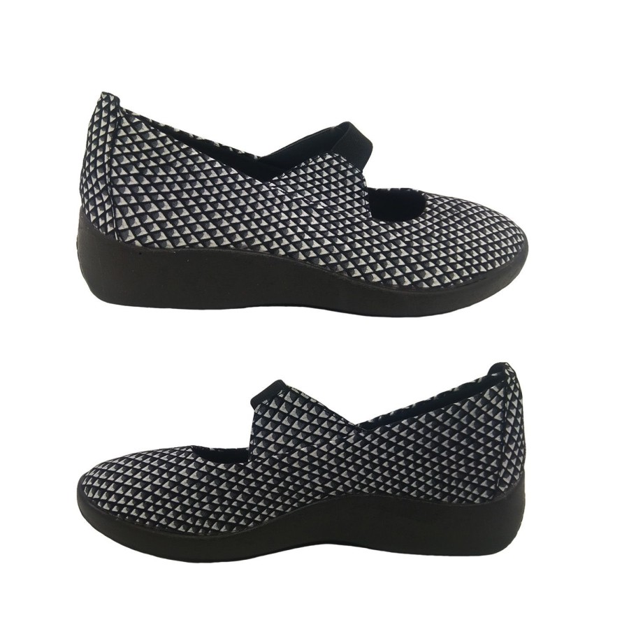 Women Bellissimo | Bellissimo Ivonne Ladies Shoes Work Shoe Slip On Elastic Super Light Wedge