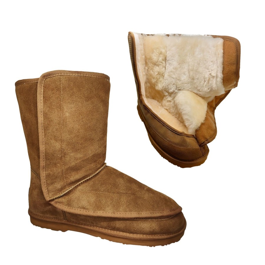 Men Buster | Buster Adjustable Uggs Mens Suede Upper Lambswool Lined Aussie Made Adjustable Chestnut