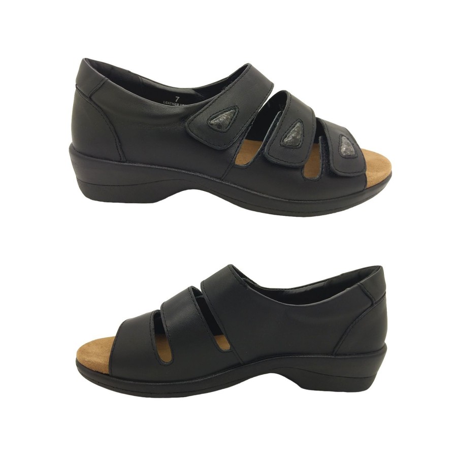 Women Jemma | Jemma Adora Leather Upper 3 Adjustable Strap Orthotic Sandal 6-11