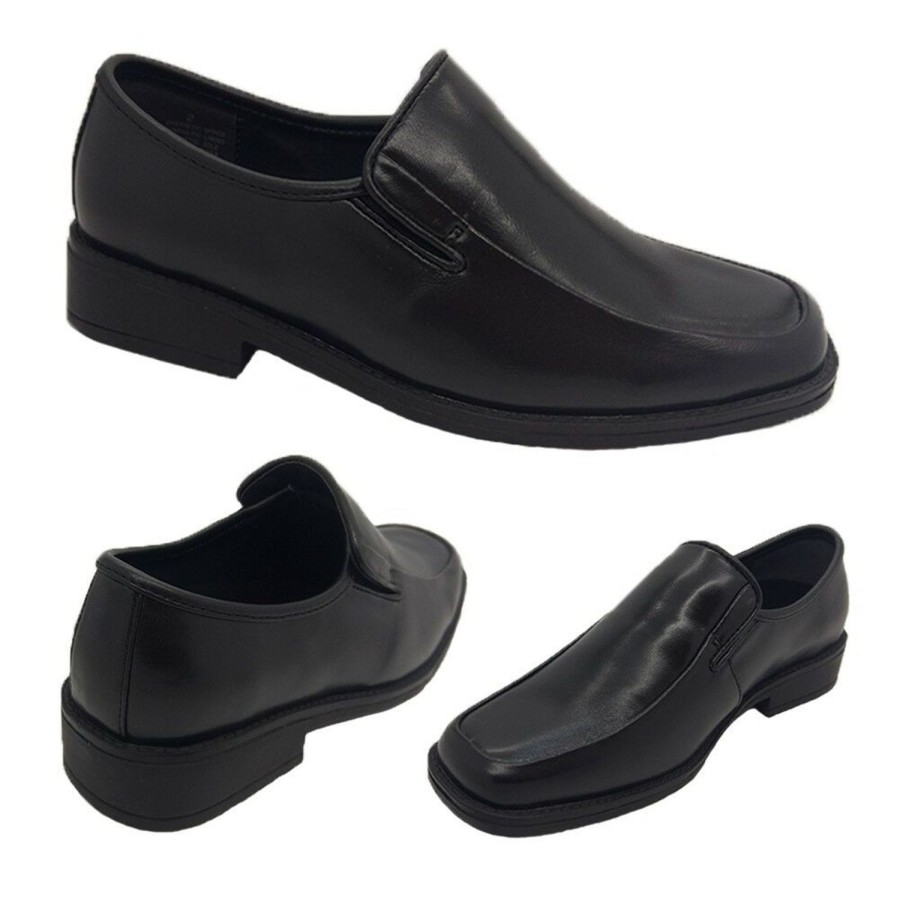 Kids Oxford Dress/Formal | Boys Shoes Youth Oxford Paul Slip On Formal Dress School Shoe Size11-5 New Black