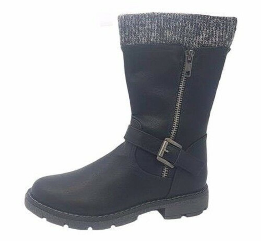 Kids Cool Chic Boots | Girls Boots Cool Chic Maggie Shoe Uk10-1 New Zip Up Boot Black