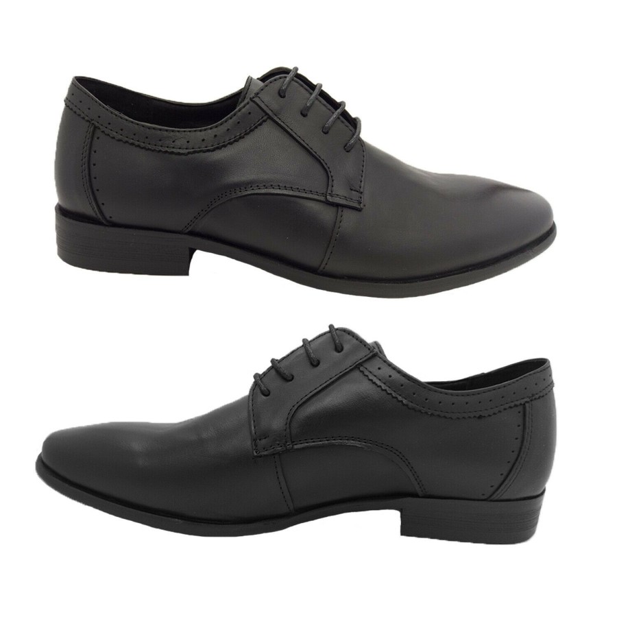 Men Woodlands | Mens Shoes Woodlands Marlin Leather Lace Up Work Or Formal Uk Size 6-12 Black