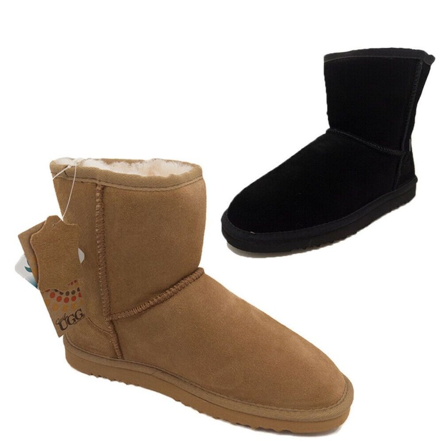 Men Uggs by Grosby | Mens Slippers Uggs By Grosby Jackaroo Leather Sheepskin Lined Boot Size 7-12 New