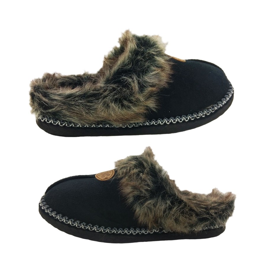 Women Bellissimo | Bellissimo Lotus Ladies Slippers Scuff Winter Furry Soft Upper Slip On