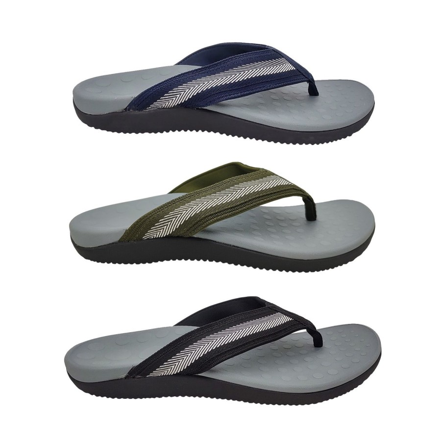 Men Lorella | Lorella Storm Mens Orthotic Thong Arch Support Contour Insole Comfort