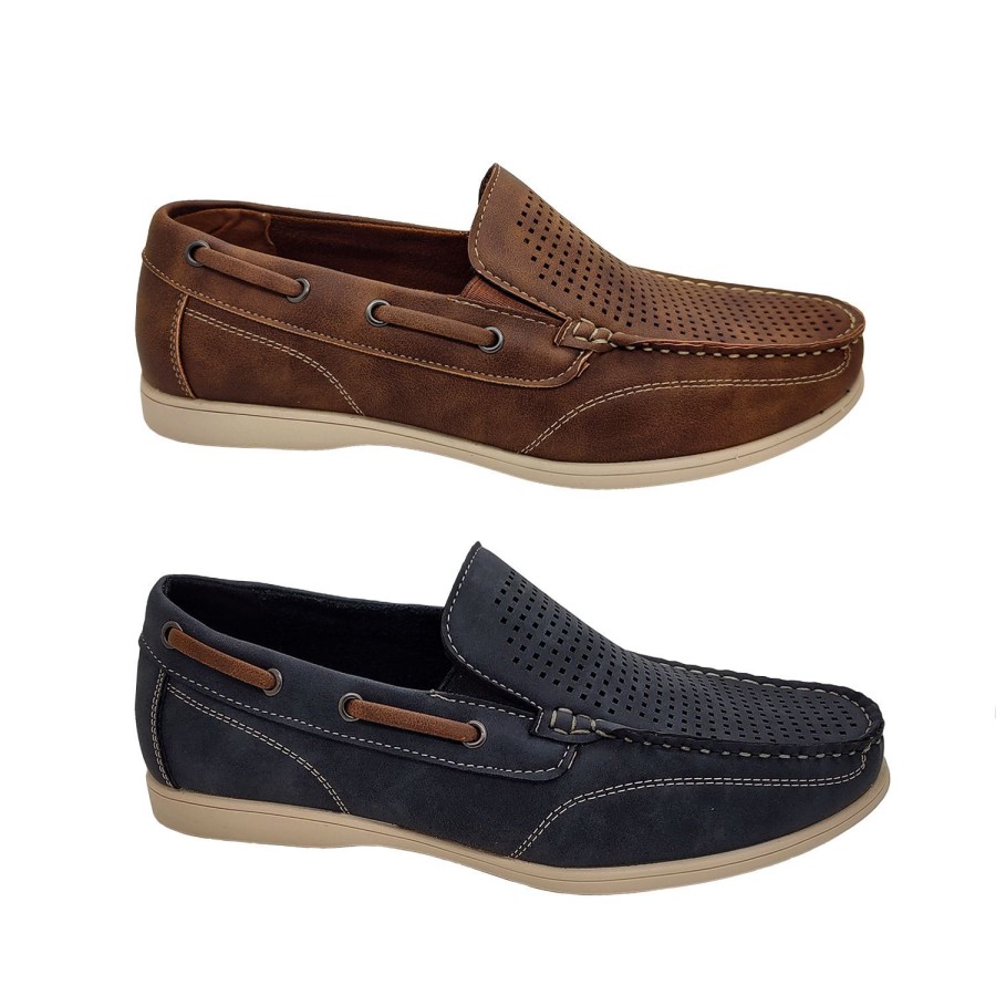 Men Woodlands | Woodlands Treyton Mens Shoes Slip On Loafer Elastic Stitched Upper Lightweight