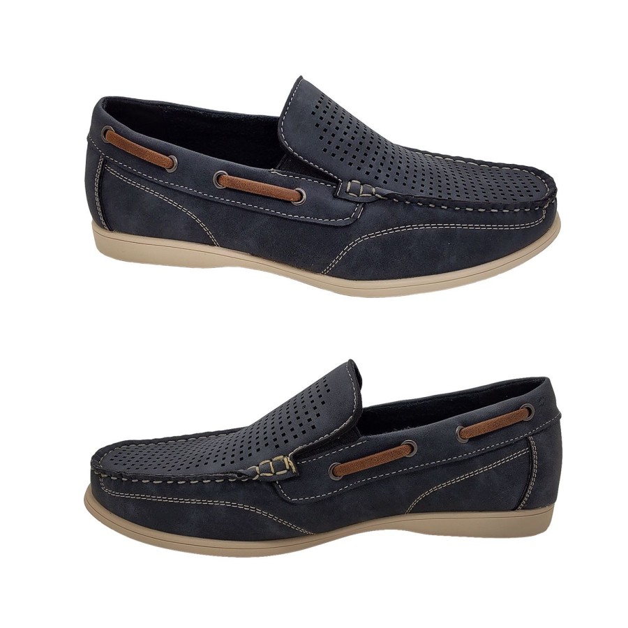 Men Woodlands | Woodlands Treyton Mens Shoes Slip On Loafer Elastic Stitched Upper Lightweight