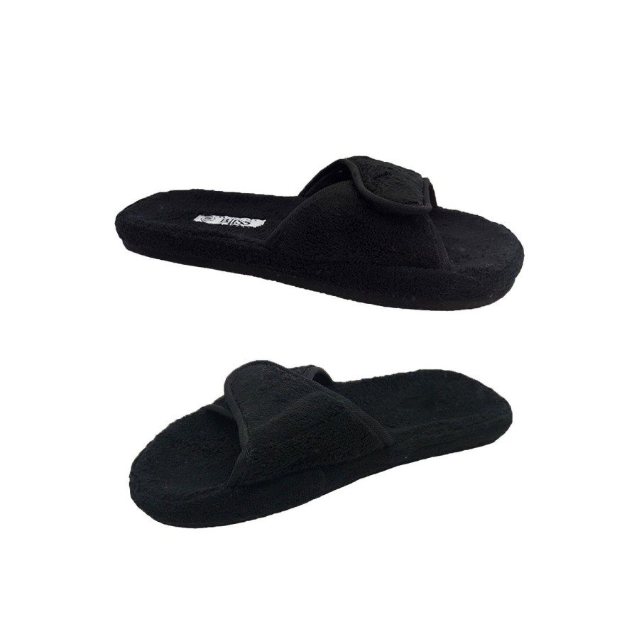 Women Lorella | Lorella Val Womens Summer Style Scuff Slipper Adjustable Tab Size S-Xl