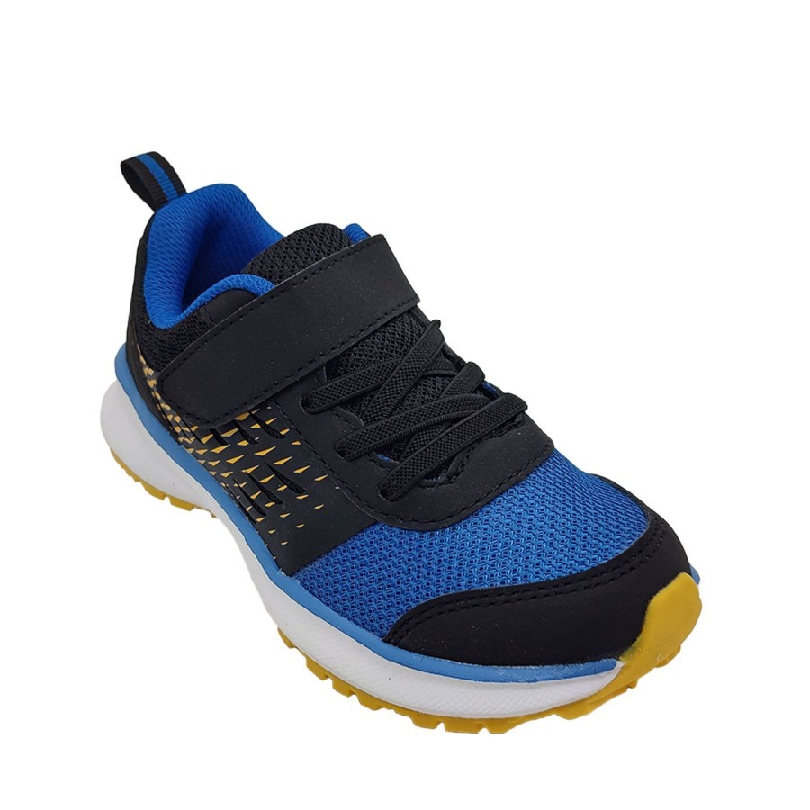 Kids Bolt Runners | Bolt Dash Boys Youth Shoes Casual Trainer Light Flex Sole Hook And Loop Blue