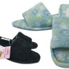 Women Grosby | Ladies Slippers Grosby Cushion Black Or Floral Quilted House Slide Scuff S -Xl