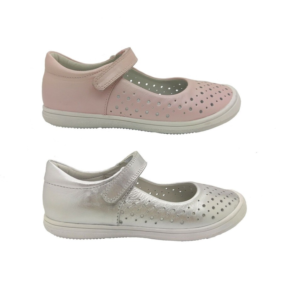 Kids Surefit Casual | Girls Shoes Surefit Evie Leather Mary Jane Flats Hook And Loop Size Eu 27-35