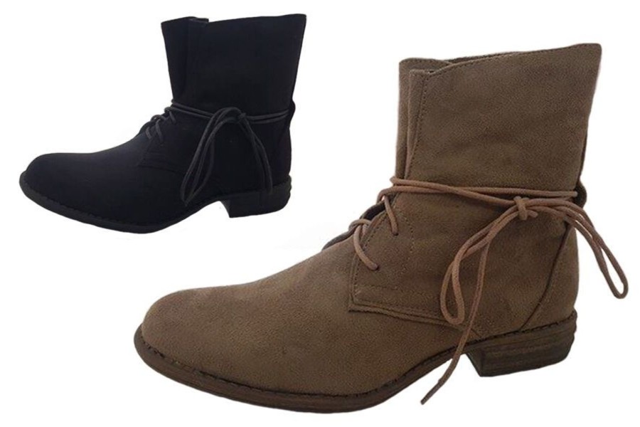 Women No Shoes | Ladies Boots No Shoes Laces Or Lace Up Microfibre Ankle Boot 6-11