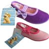 Kids Grosby Slippers | Girls Slippers Grosby Nikki Or Ballet Style Slipper With Bow 4-12