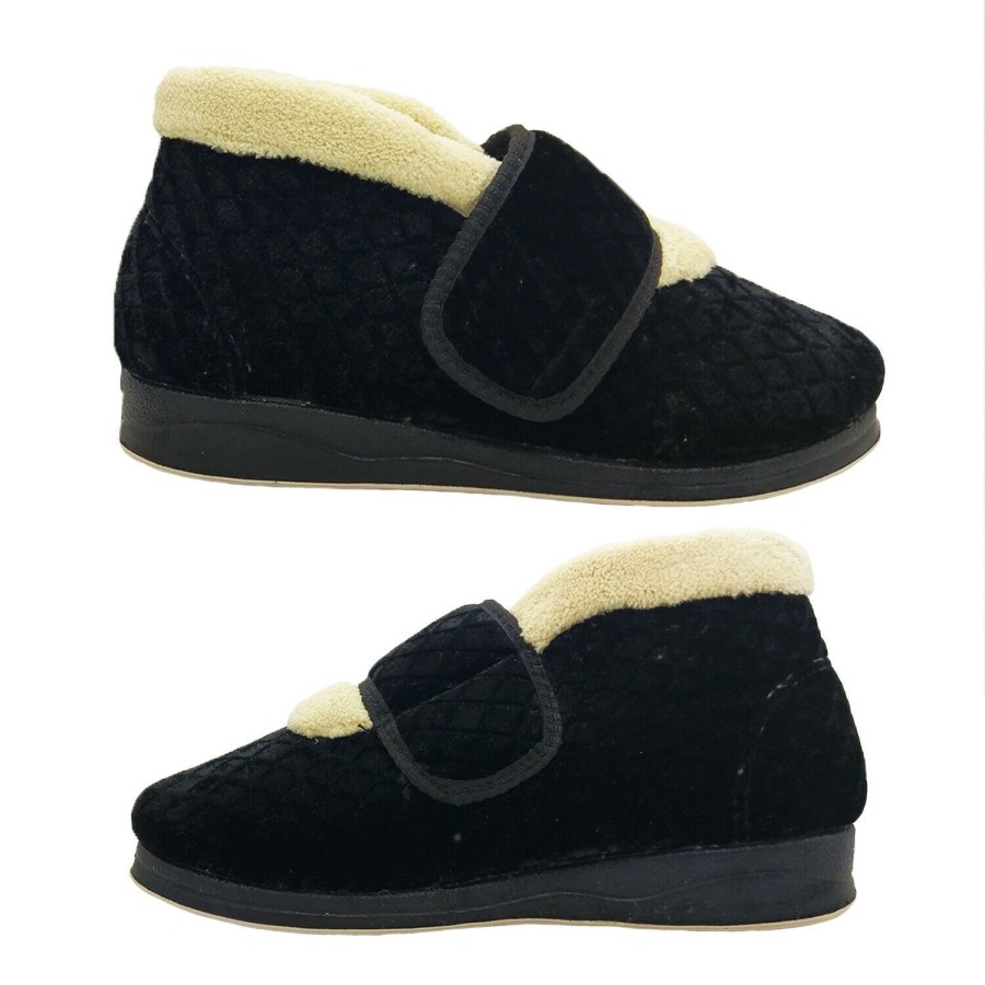 Women Panda | Panda Emete Ladies Slippers Slipper Boot Quilted Velvet Fluffy Lining