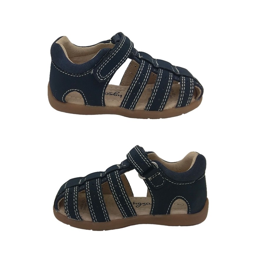 Kids Grosby Sandals | Grosby Dawson Toddler Little Boys Sandals Hook And Loop Covered Toe Size 4-9