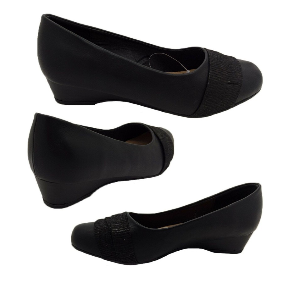 Women Step on Air | Ladies Shoes Step On Air Ricky Wedge Court Toe Detail Size 6-11