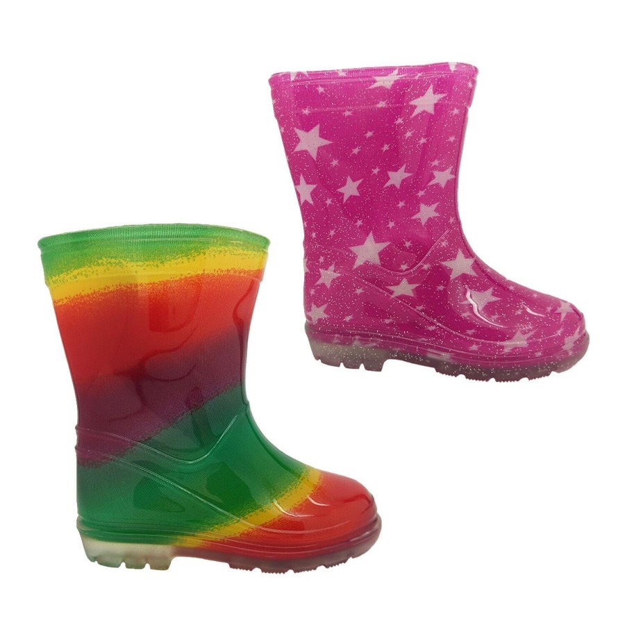 Kids Aussie Gumboot Boots | Childrens Rain Boots Aussie Gumboot Splash Sparkle Or Gumboots Size 4-2