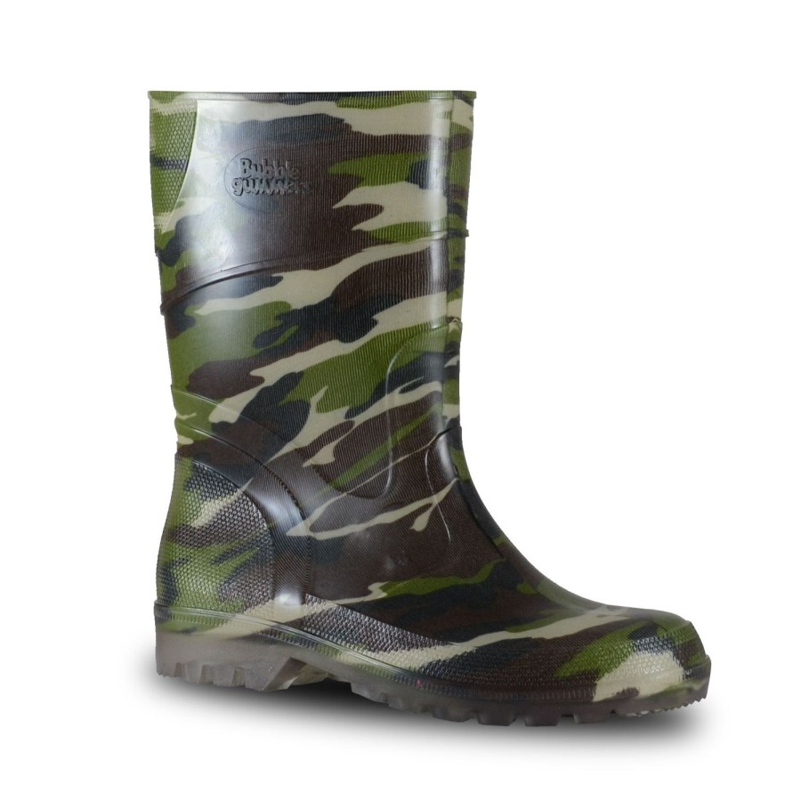 Kids Bata Boots | Childrens Gumboots Bata Bubblegummers Toddler/Junior Hi-Cut Camo Print Boot