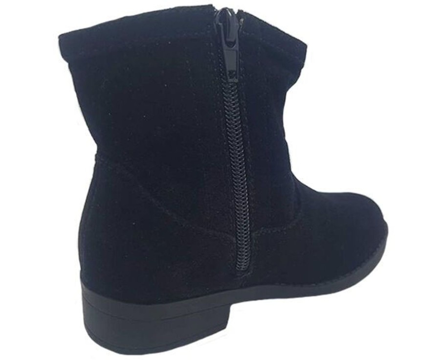 Kids Grosby Boots | Girls Boots Grosby Jaylee Low Heel Zip Up Fashion Ankle Boot Size 10-2 Black