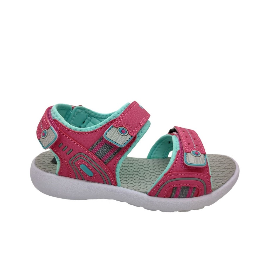 Kids Bolt Sandals | Bolt Pixel Girls Sandals Surf Style Multi Adjust Rinse Clean Beach Summer Shoes Pink