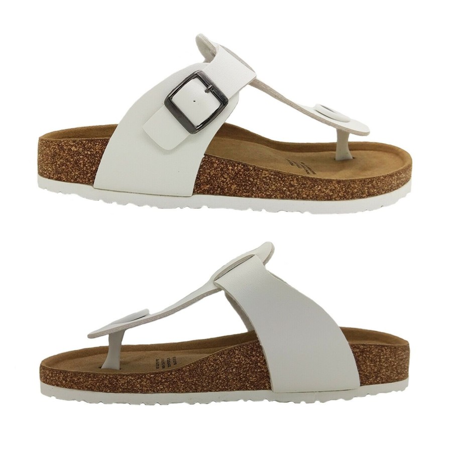 Women WildSole | Ladies Shoes Wildsole Dusty Comfort Cork Footbed Thong Buckle Slide Au 6-11 New