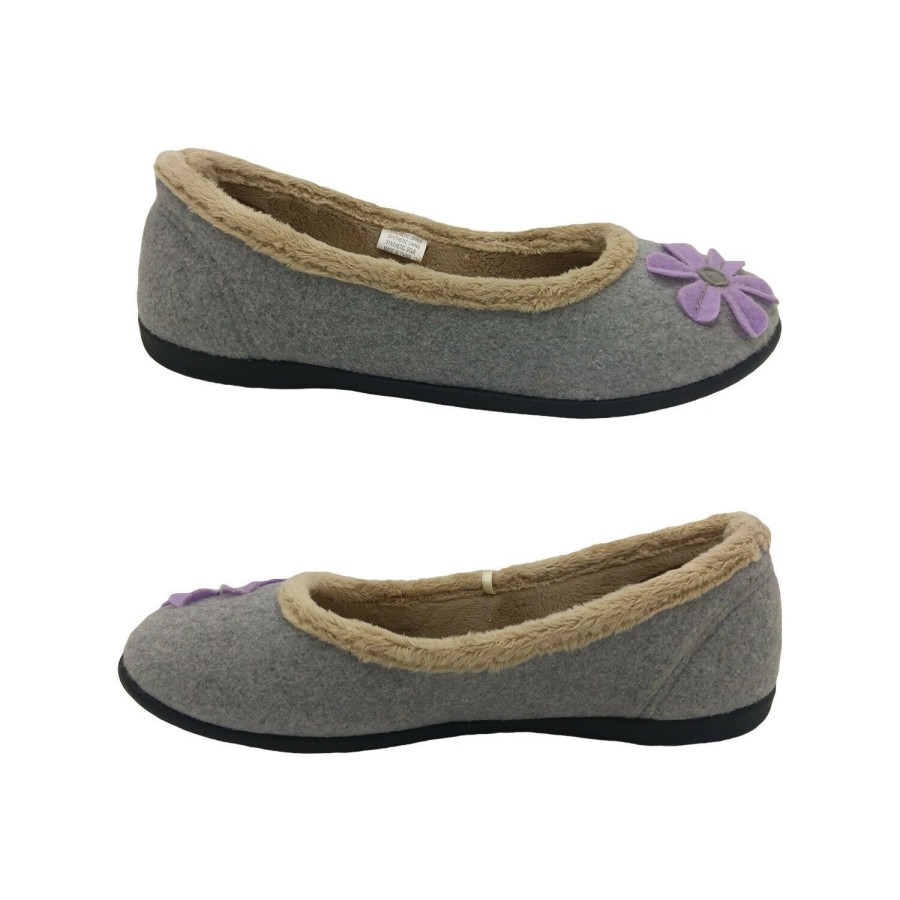 Women Panda | Ladies Slippers Panda Elgin Flower Low Cut Slip On Wider Slipper Soft