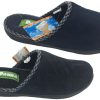 Men Panda | Panda Elroy Mens Slippers Navy Or Black Slip On Mule Scuff Slipper